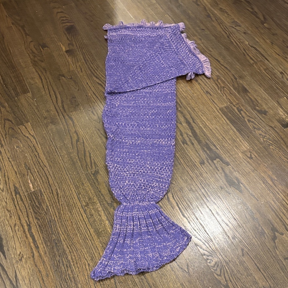 Purple Mermaid Tail Blanket